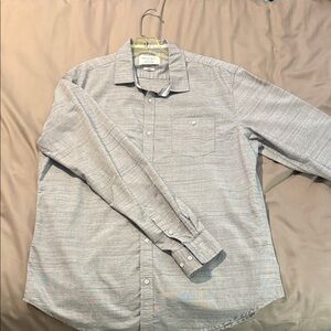 Paper Denim & Cloth Light Gray Casual Button-Down Shirt